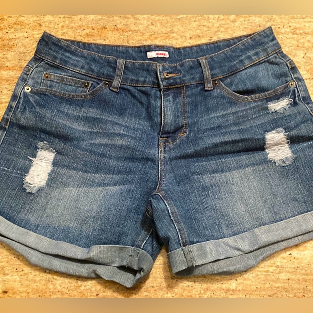BONGO Distressed Denim Shorts – Juniors Size 7 - Picture 4 of 4